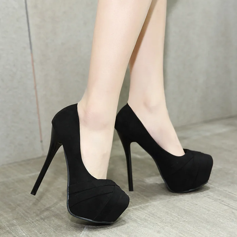 

Shoes women 2019 summer new fashion wild nightclub super high heels sexy stiletto waterproof round head women's shoes