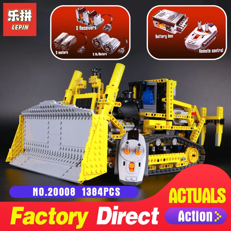 

1384Pcs Lepin 20008 Technic series the bulldozer Model Building blocks Bricks kits Compatible 8275 for boy brithday gifts
