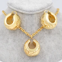 Sunny Jewelry, Свадебные Уникальные Наборы драгоценностей, большие серьги-кольца, Подвеска для женщин, медный шар, цветок, вечерние ювелирные изделия