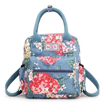Модная повседневная сумка для мам, вместительная водонепроницаемая сумка для детских подгузников с цветочным принтом, многофункциональный рюкзак для беременных MBG0119