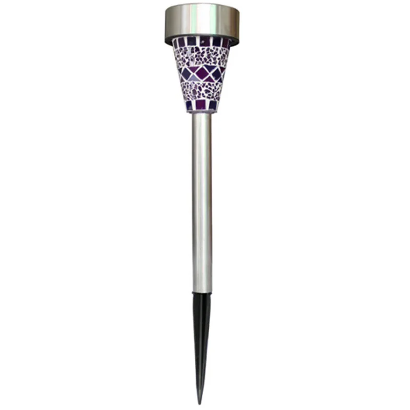 LED Solar Lamp Outdoor Mosaic LED Solar Lawn Light For Garden Decoration Outdoor Waterproof IP65 Bollard Solar Stick Lights  (2)