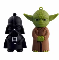 Флеш-накопитель star wars 128 GB с полной емкостью 8 GB 16 GB USB флеш-накопители dark Darth vader 64 GB 32 GB Yoda usb-флешки 2,0 Memory Stick