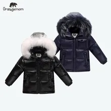 2019 jaqueta de inverno parka para casacos de meninos, 90% para baixo meninas jaquetas roupas infantis roupa de neve crianças outerwear criança menino roupas(China)