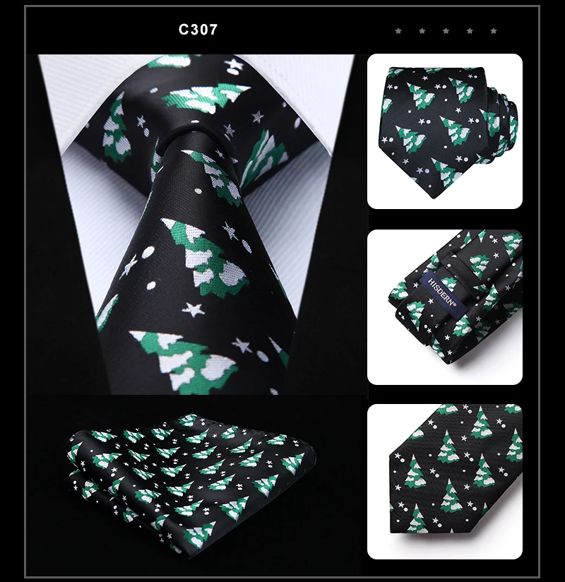 Мужской Рождественский галстук, тканый галстук, мужской модный платок, шелк, классический, 3,4 дюймов, вечерние, свадебный платок, набор# C3-1