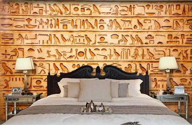 Beibehang Пользовательские нетканых материалов обои HD Египетский рельеф росписи птиц и ТВ задний план настенные декоративные картины