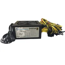 2400 fonte de alimentação 2400 w atx ouro mineração fonte de alimentação sata ide 8 gpu para eth btc ethereum 110 v 2000 w psu asic bitcoin mineiro(China)