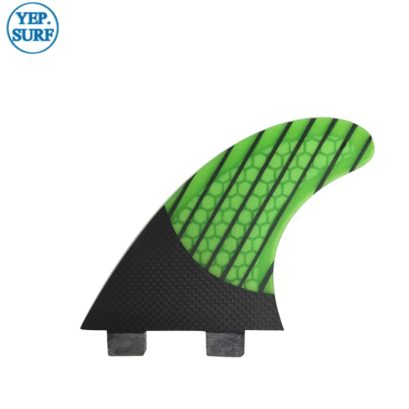 Surf New FCS Quilhas G5/G7 Fin Green Honeycomb ребра из углеродного волокна три набора ласты для