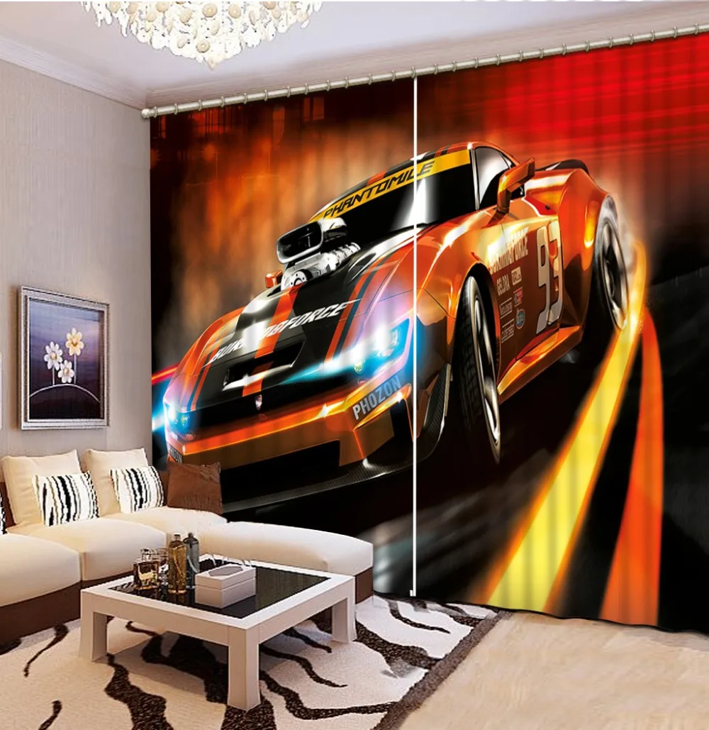 customize blackout 3d curtain car curtains for living room bedroom home modern 3d blackout