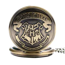 Медь фильмы расширения символ кварцевые карманные часы ретро бронзовое ожерелье подвеска цепь часы детские подарки