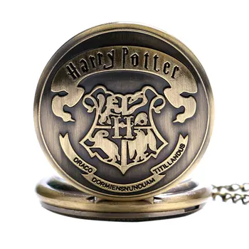 

Copper Movies Extensions Symbol Quartz Pocket Watch Retro Bronze Necklace Pendant Chain Hour Clock Children Gifts