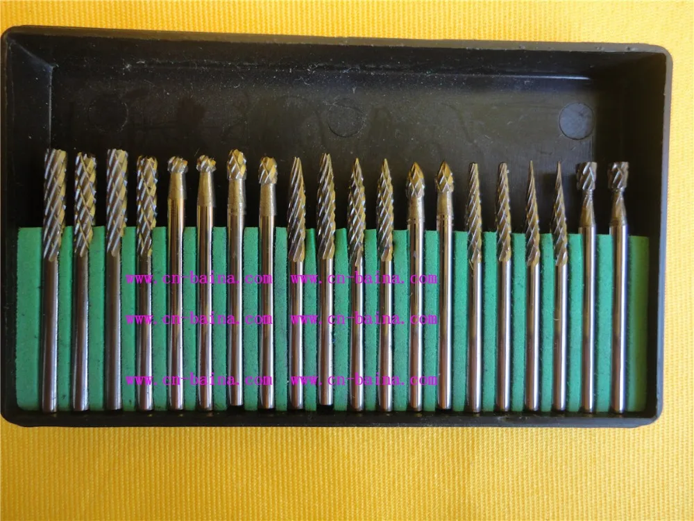 3.0mm shank tungsten diamond bur wood stone grinding engraving tool kit