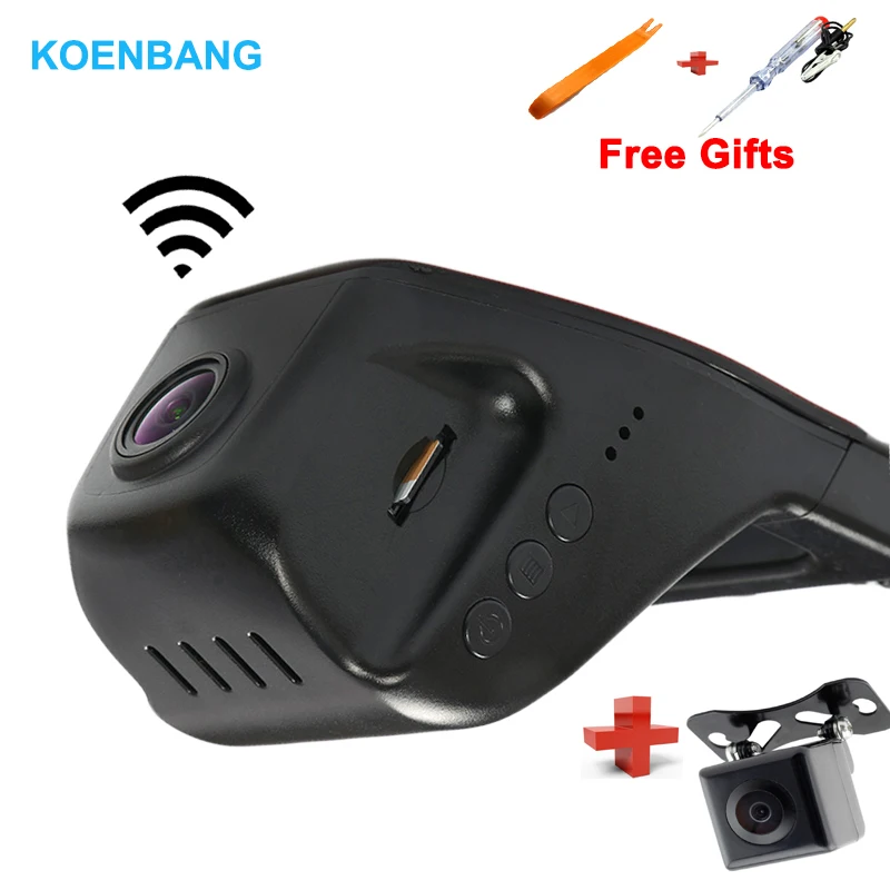 

KOENBANG Car DVR Dash Camera Video Recorder Dashcam WIFI Novatek 96655 Dual Camera + Rearview Camera