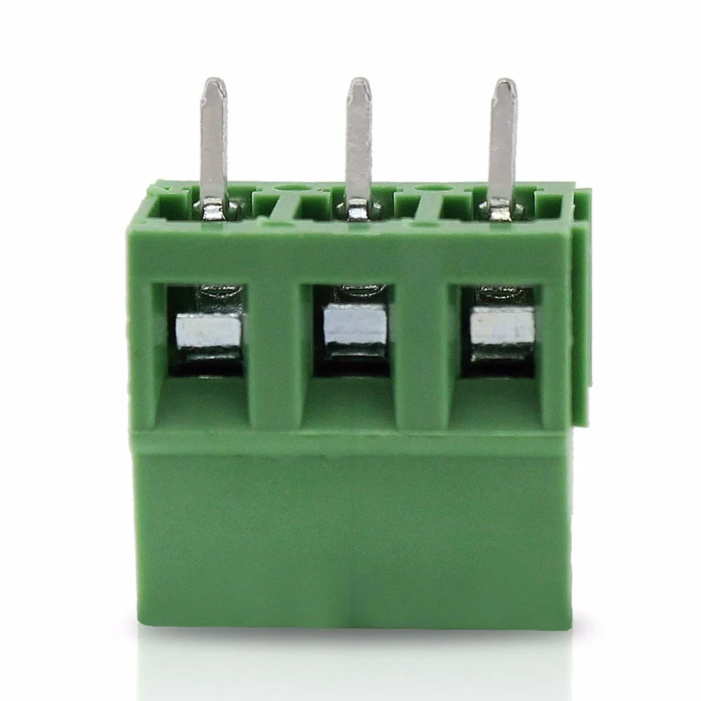 10 шт 20 30 PCB винтовой клеммный блок 3 pin 5 мм шаг крепление разъем|Аксессуары для