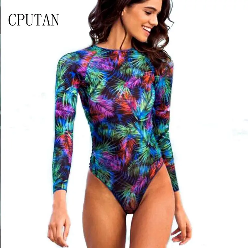 2019 جديد Rashguard طويلة الأكمام ملابس السباحة قطعة واحدة طباعة تصفح ملابس السباحة النساء عالية الرقبة ارتداءها بِدل السباحة عارية الذراعين Monokini ... 2019 جديد Rashguard طويلة الأكمام ملابس السباحة قطعة واحدة طباعة تصفح ملابس السباحة النساء عالية الرقبة ارتداءها بِدل السباحة عارية الذراعين Monokini ...