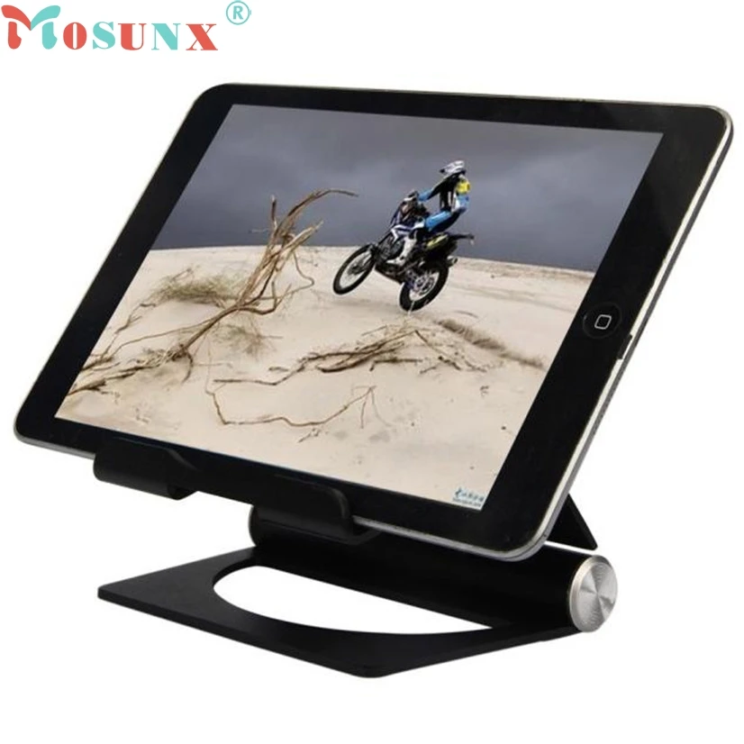 

Factory Price MOSUNX Hot Selling Portable Desk Stand Holder for iPhone/iPad Folding Pivot Cradle for Tablet Phone