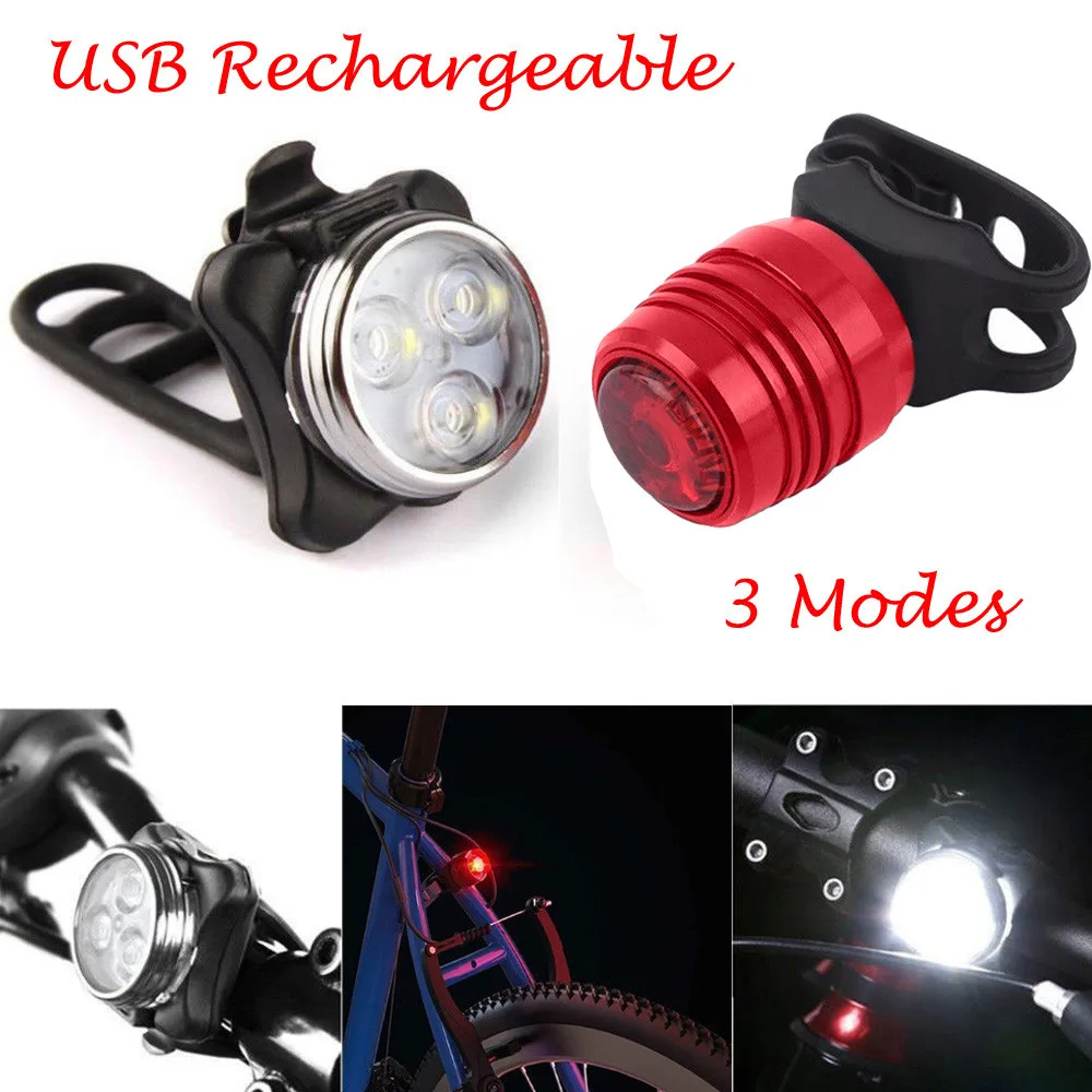 USB Rechargeable LED Bicycle Headlight+USB rechargeble Tail Rear light new A30 USB Rechargeable LED Bicycle Headlight+USB rechargeble Tail Rear light new A30