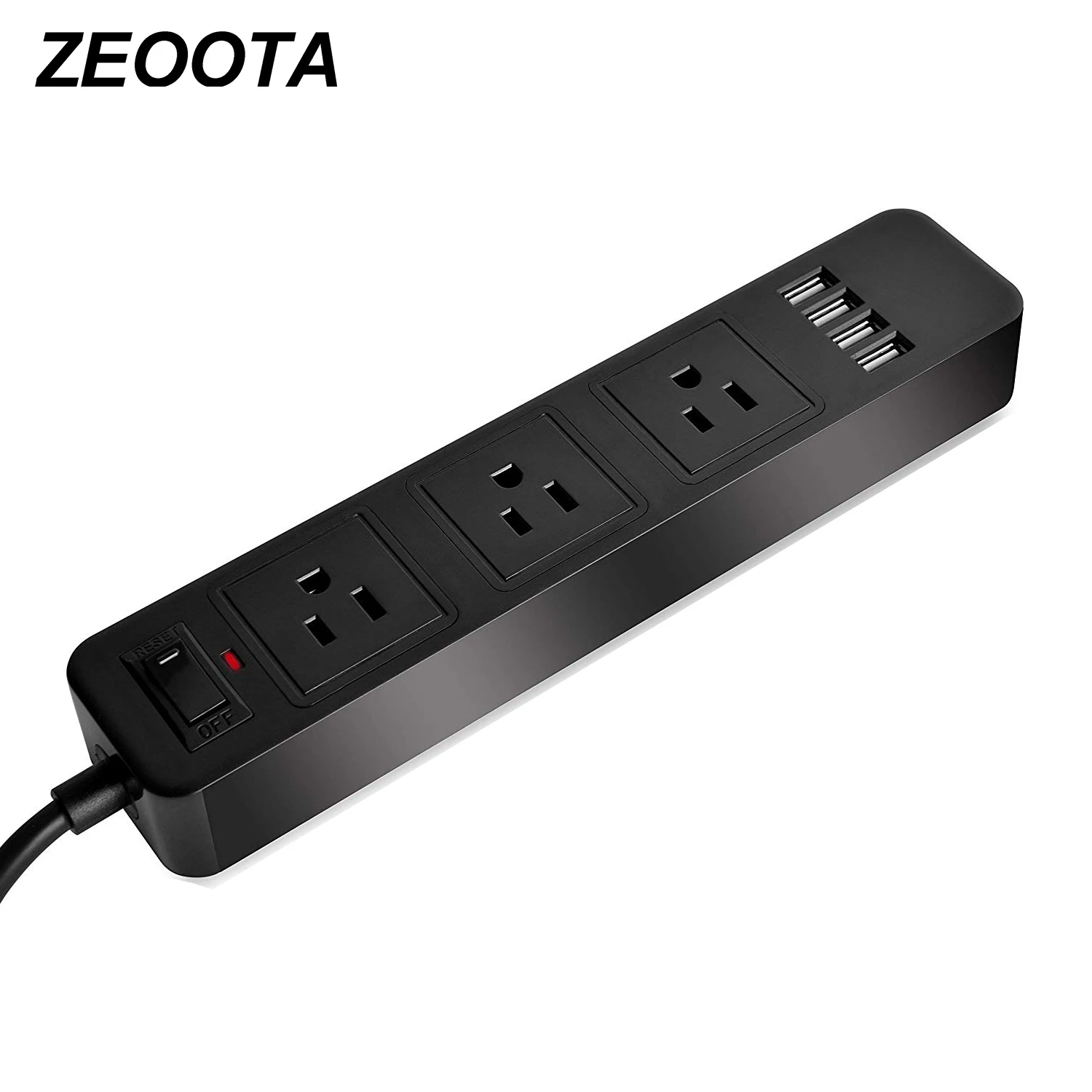

Power Strip 3 US Plug Outlet Socket with USB 3 Charging Ports Surge Protector 6.6ft Extension Cord for Smartphone and Tablets