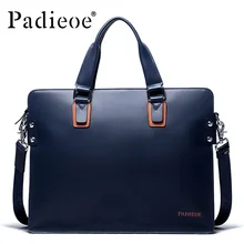 Padieoe Hot Sale Luxury Genuine Leather Men Briefcase Fashion Business Men Shoulder Bags Deluxe Brand Durable