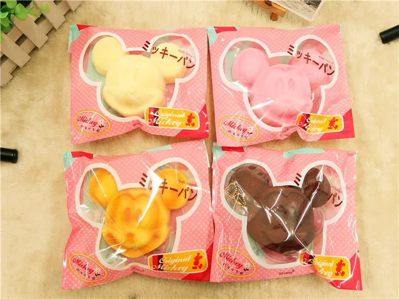 

Kuutti Squishy 1 pc New Original Pink Chocolate mouse Catoon Animal Bread Squishy Cell Phone Strap Charm Slow Rising