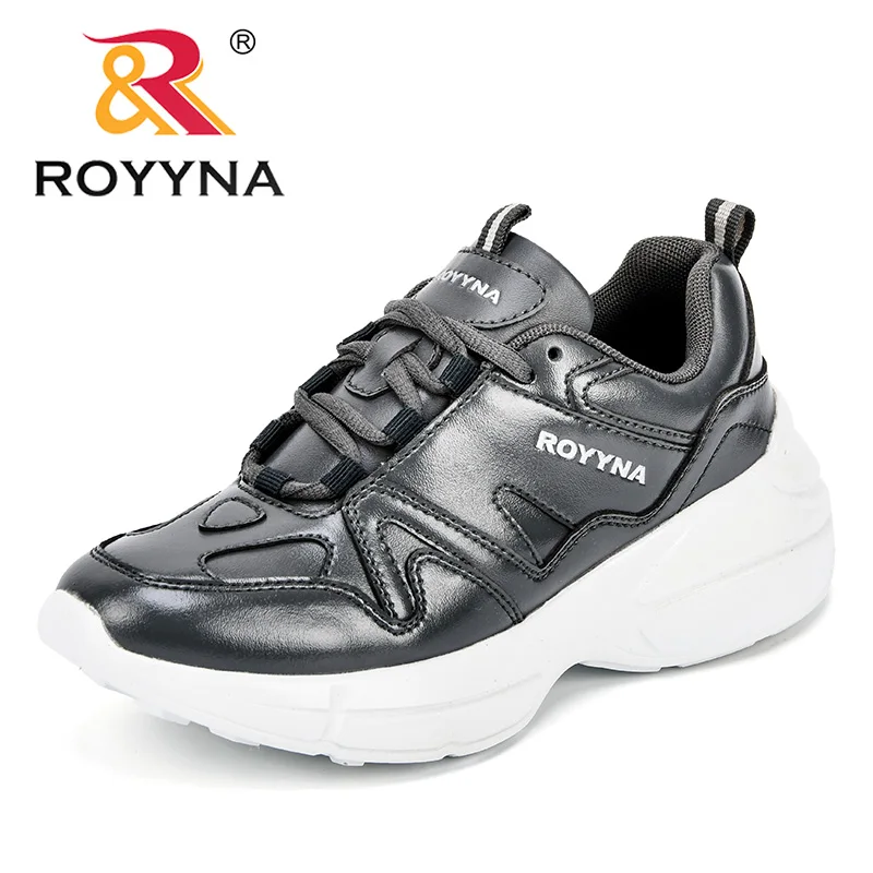 ROYYNA Size35-42 Новинка года Осенняя женская обувь для женщин повседневная обувь дикий платформа каблучки Женские досуг черный и белы