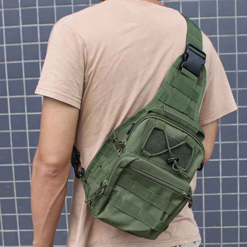

Outdoor 600D Chest Pack Utility Camping Travel Hiking Trekking Bag Men Shoulder Sports Crossbody Military Tactical Backpack