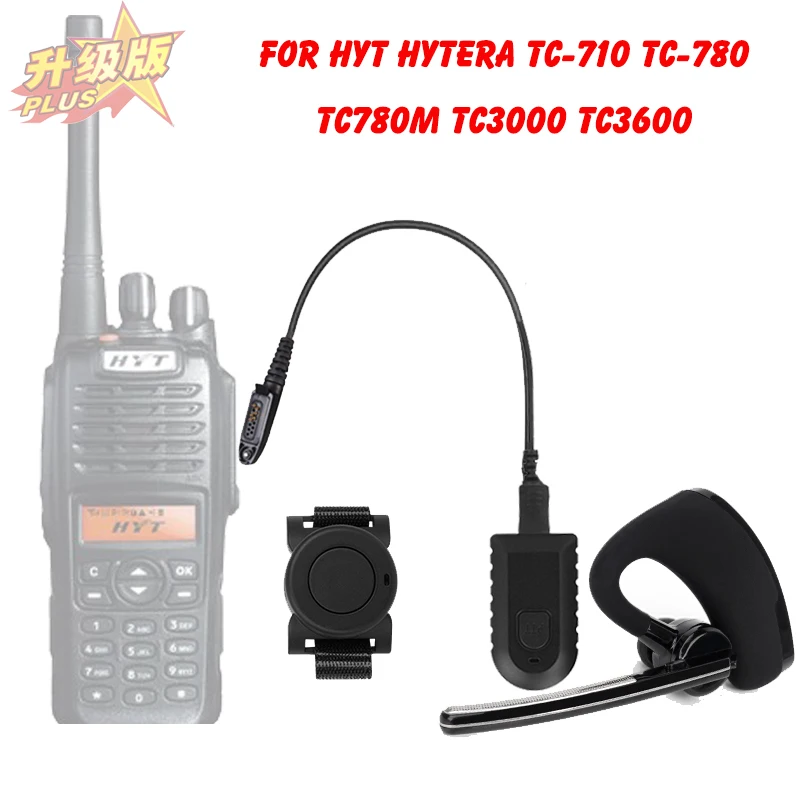 

Walkie Talkie Wireless Bluetooth Headset Wireless Headphone Earpiece For HYT Hytera TC-710 TC-780 TC3000 Motorola GP328Plus