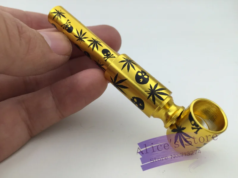 Buy Free shipping 2pcs Rasta Hiding Metal Weed Pipe