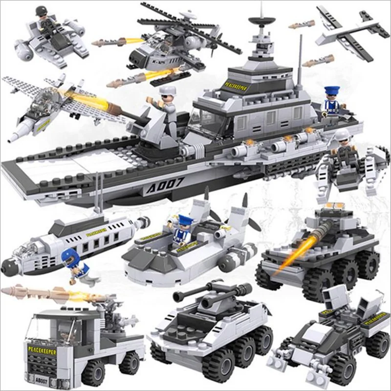 732 Pcs Legoings 8 In 1 Aircraft Carrier Bricks 25 Models Military Ship DIY Model Building Blocks Kits Boys Gifts Kids Fun 732 Pcs Legoings 8 In 1 Aircraft Carrier Bricks 25 Models Military Ship DIY Model Building Blocks Kits Boys Gifts Kids Fun