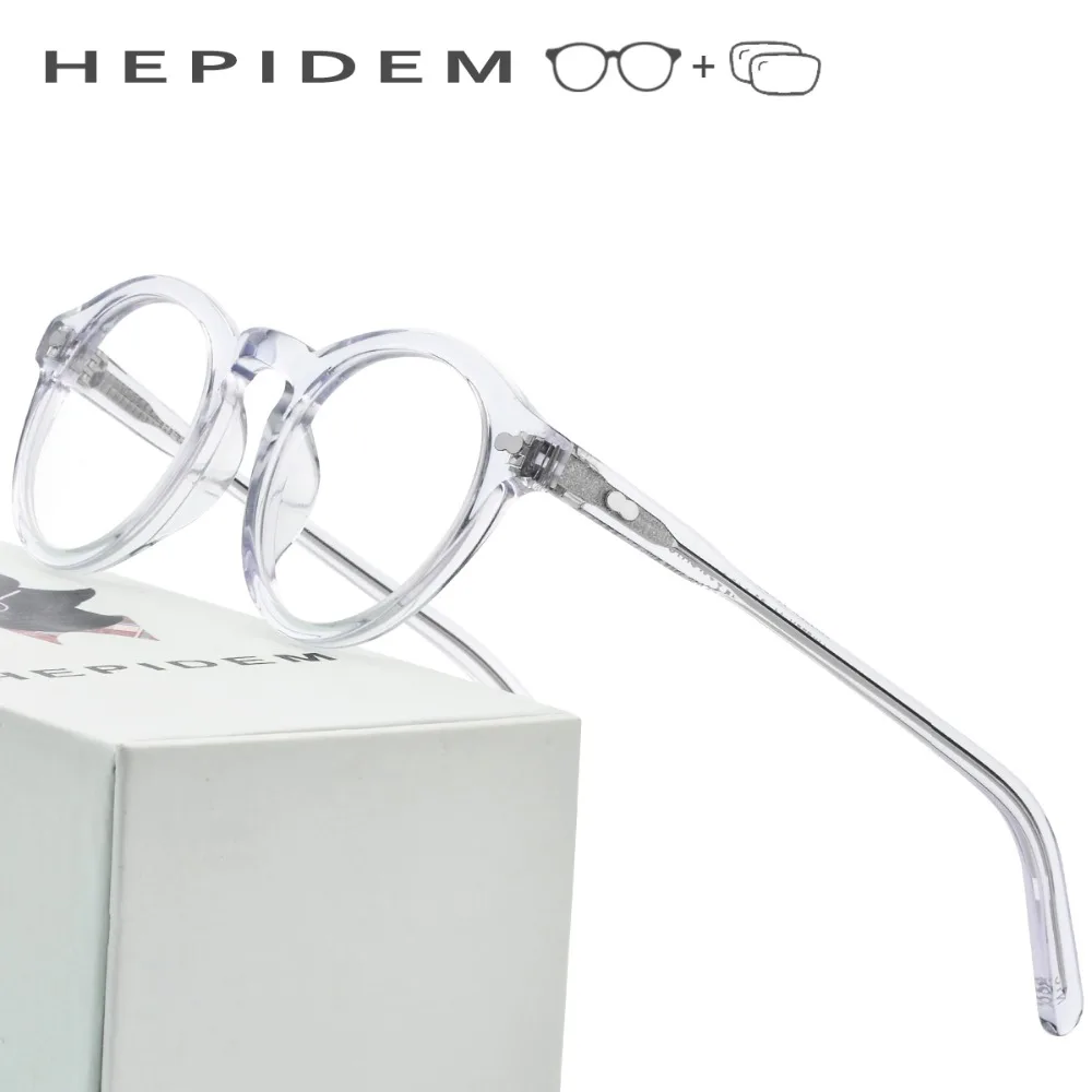 Vintage Runde Retro Myopie Rahmen Frauen Optische Männer Transparent Brillen Acetat Iq6wSt6