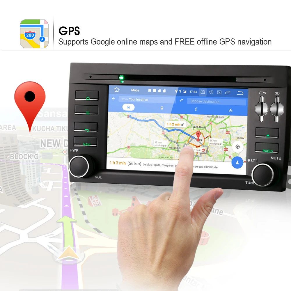 Flash Deal Android 8.0 Autoradio DAB+ Car DVD player USB WiFi 3G DTV-IN Bluetooth RDS USB BT CD Player GPS Sat Nav for Porsche Cayenne 5