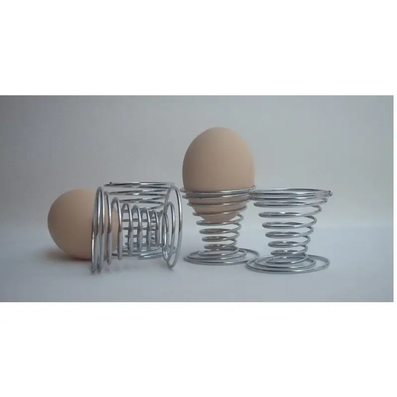 Горячая Stainelss стальная пружинная проволока лоток Подставка для яйца вареные яйца держатель Подставка для хранения