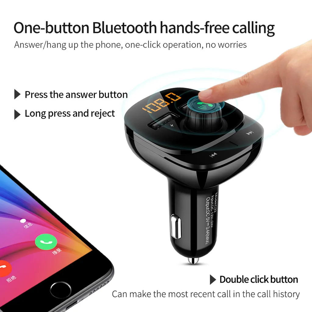 EPULA FM Transmitter Aux Modulator Bluetooth Handsfree Car Kit Car Audio MP3 Player With 3.1A Quick Charge Dual USB Car Charger EPULA FM Transmitter Aux Modulator Bluetooth Handsfree Car Kit Car Audio MP3 Player With 3.1A Quick Charge Dual USB Car Charger