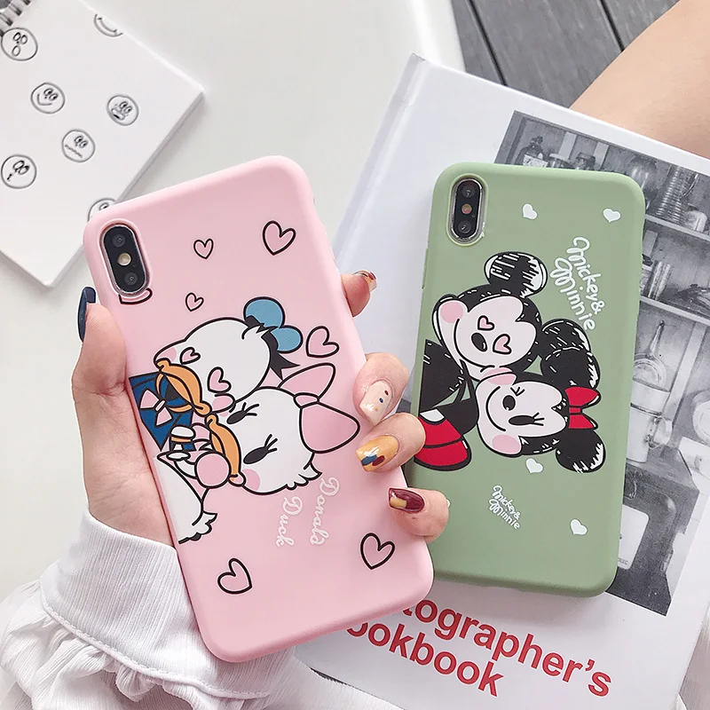 Мультфильм Граффити Микки и Минни для iphone XR Max мобильный телефон оболочка iPhone6s 7 8