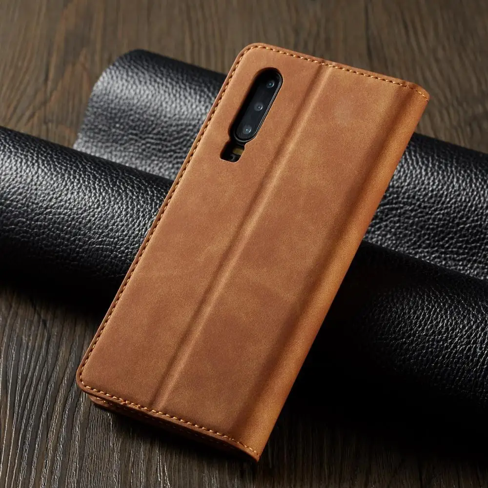 Кожаный чехол кошелек для телефона Huawei P20 P30 Mate 20 Lite Pro с магнитным слотом карт