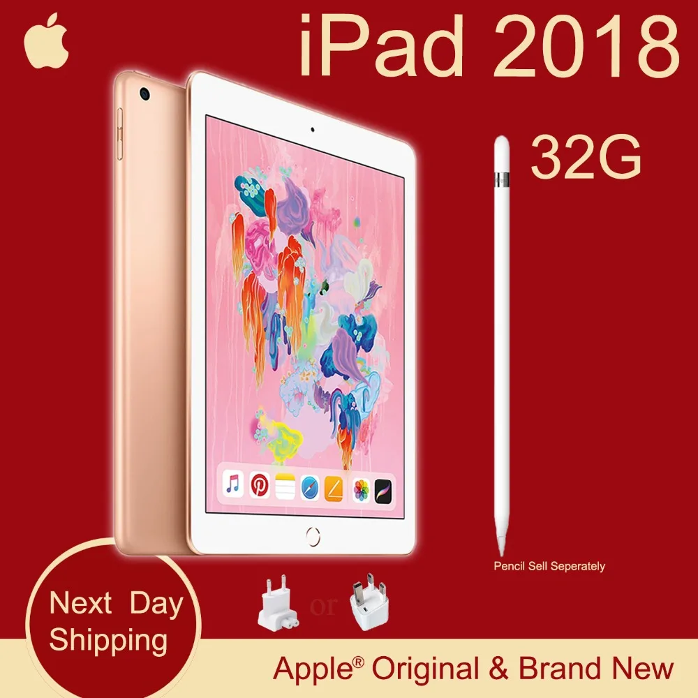 New Apple iPad 2018 (6th Generation) 32G 9.7 Retina Display A10 Fusion Chip Facetime 8MP Rear Camera 0.46kg Super Portable | Компьютеры и