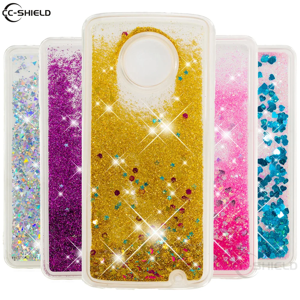 

Quicksand Phone Case for Motorola Moto G6 Plus 2018 XT1926-8 XT1926-5 XT1926-6 Dynamic Liquid Love Heart Soft TPU Back Cover
