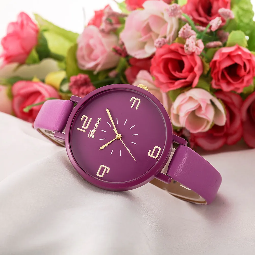 Женские часы Reloj Mujer с кожаным ремешком, повседневные Аналоговые кварцевые наручные часы, женские наручные часы Zegarek Damski Relogio Feminino