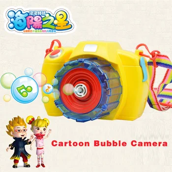 

Blowing Camera Music Bubble Machine Automatic Colorful Blowing Bubble Water Electric Refill Liquid Children's Toys Birthday Gift
