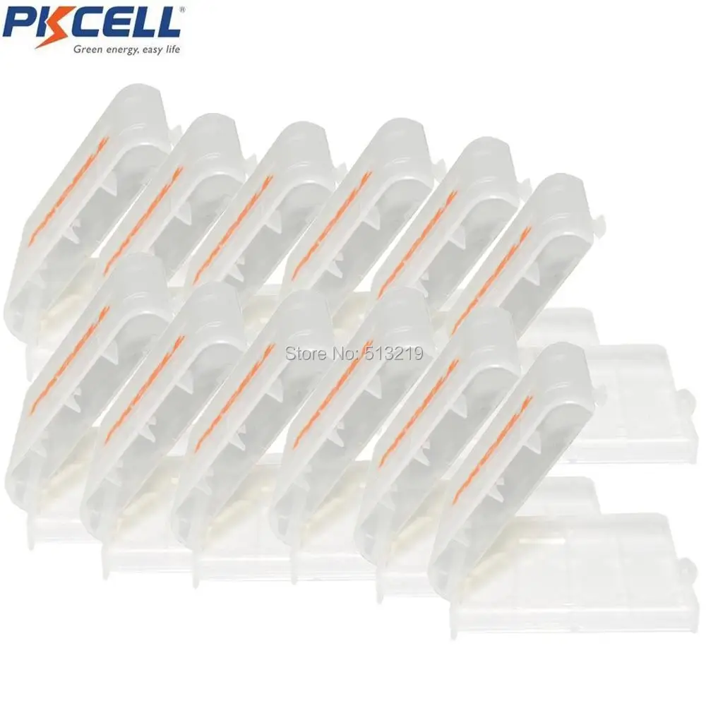 

20Pcs PKCELL White Case Cover Holder AA / AAA Battery Storage Box