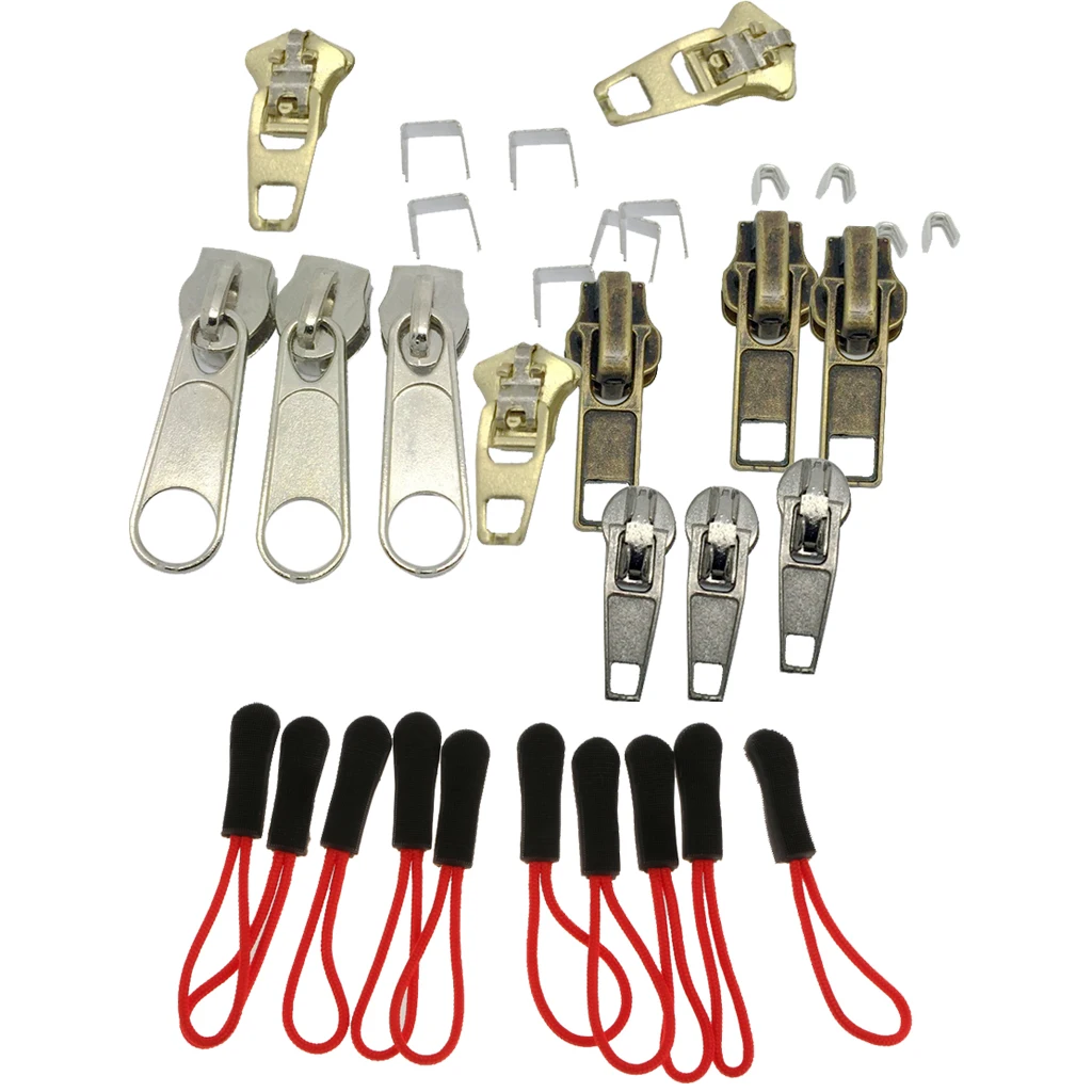 32 Pieces Mxied Universal Zipper Fix Zip Slider Rescue Instant Repair