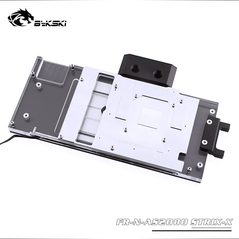 Bykski FR-N-AS2080STRIX-X, водоблок, бронированный стиль с цифровой термометром, для Asus Rog Strix-RTX2080-O8G-Gaming