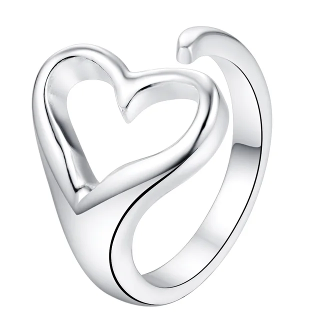 Cuore di amore All'ingrosso gioielli in argento 925 anello regolabile, Anello de Cuore di amore All'ingrosso gioielli in argento 925 anello regolabile, Anello de