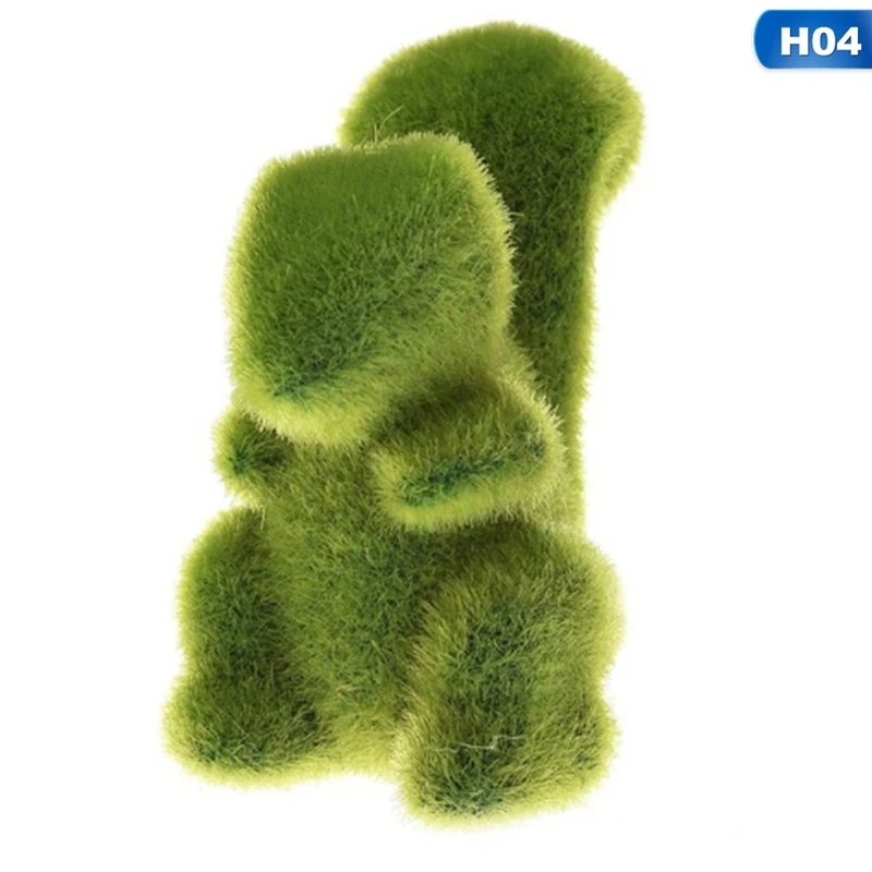 Милая форма животных моделирование зеленая трава орнаменты эмультивное зеленое растение бонсай Трава Животное украшение для дома сад