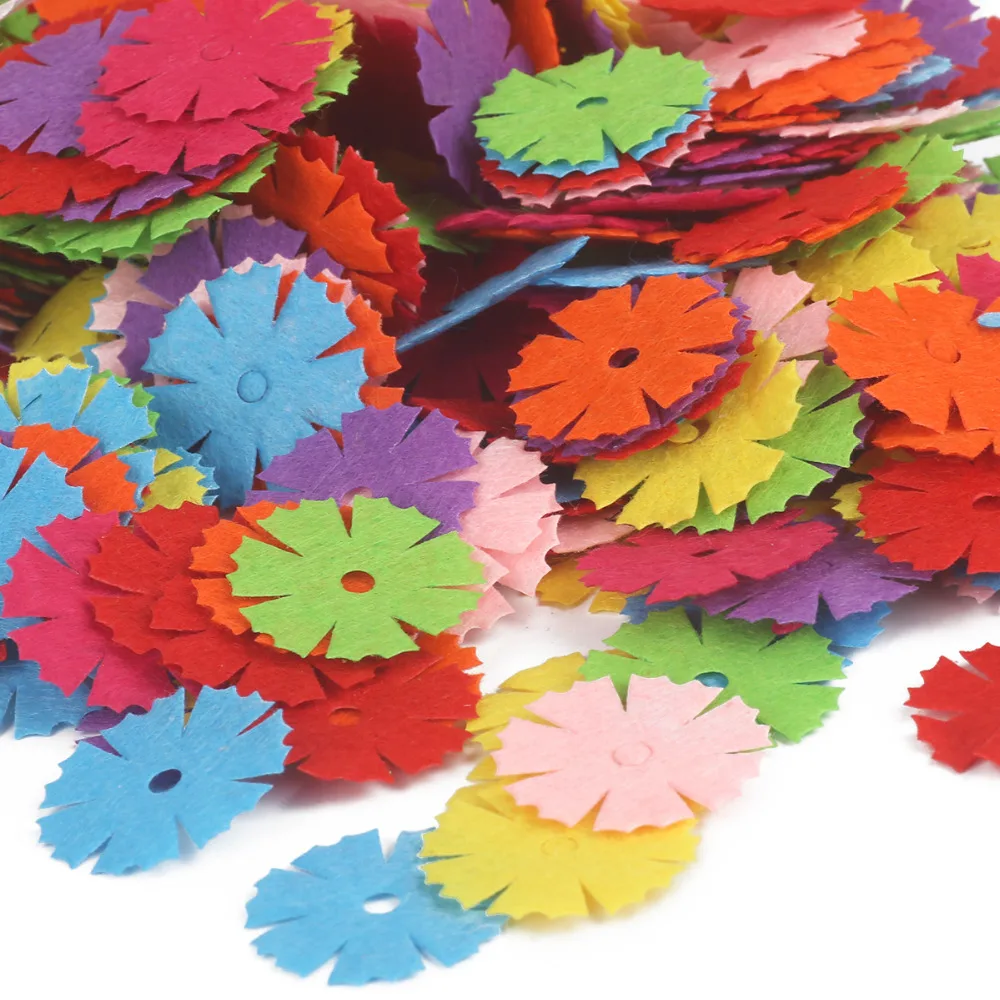 26 Styles Non-woven Patch Children Handmade Puzzle Materials Petal Crown Pattern Kids Patches Sticker DIY Sewing Craft Supplies