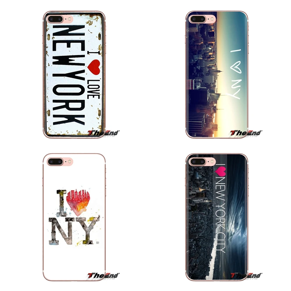 Мягкий силиконовый чехол для Sony Xperia Z Z1 Z2 Z3 Z5 compact M2 M4 M5 C4 E3 T3 XA Huawei Mate 7 8 Y3II I Heart NY City New