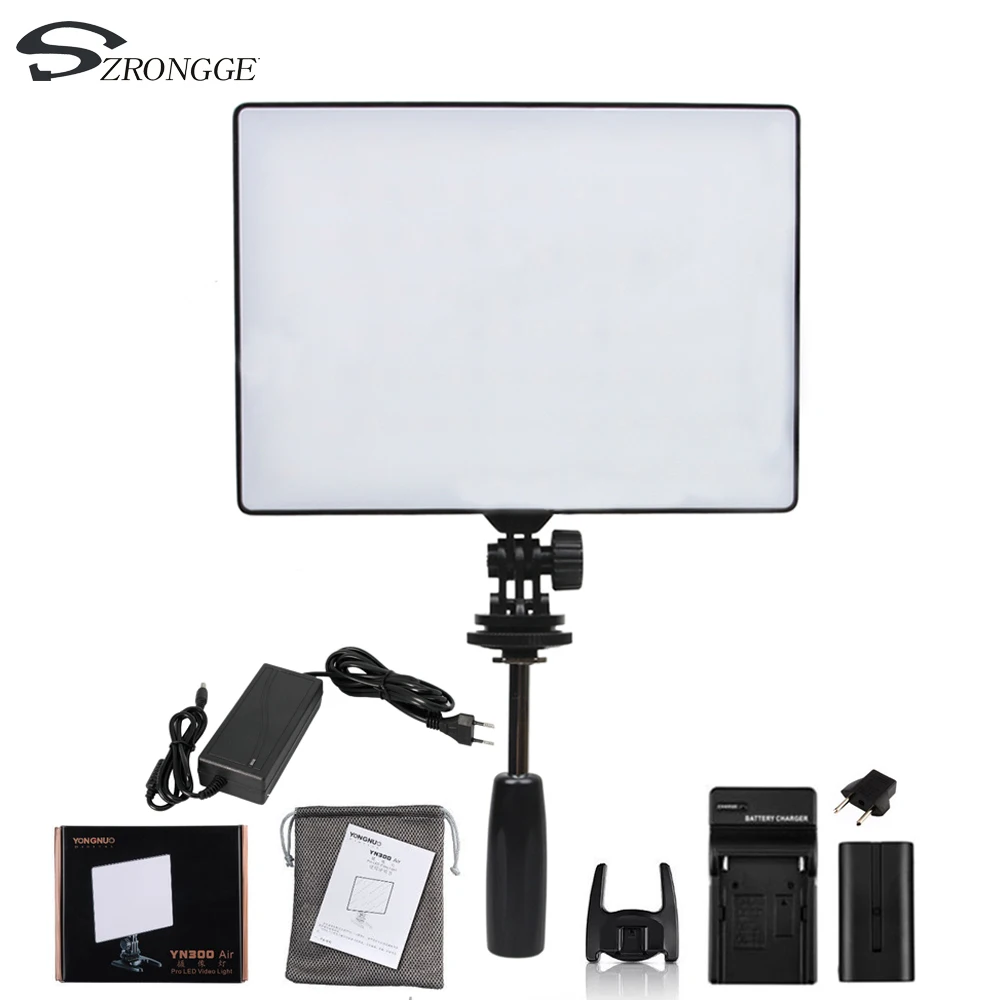 

YONGNUO YN300 Air YN-300 Air Pro LED Camera Video Light Optional with Battery Charger kit photography Light +AC power adapter