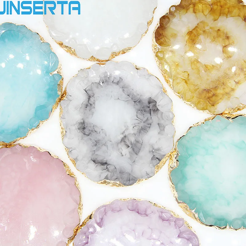 

JINSERTA Resin Storage Tray Jewelry Display Plate Necklace Ring Earrings Organizer Home Party Wedding Decoration Shooting Props