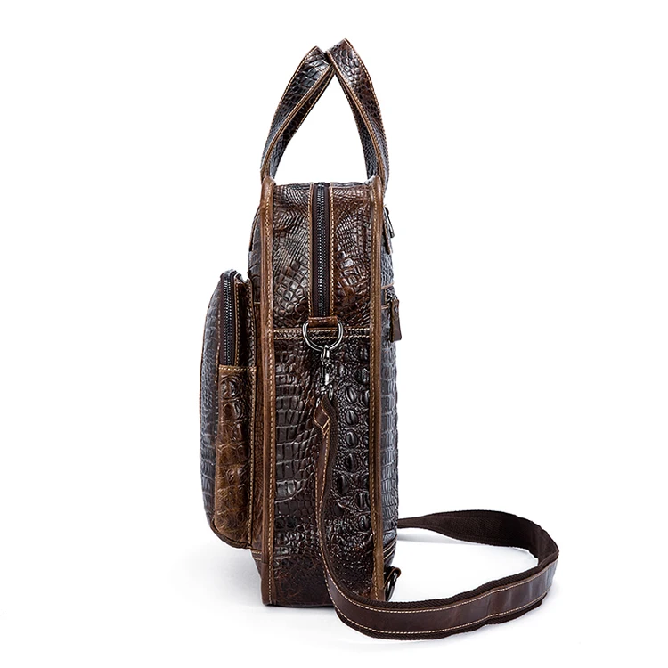 COMFORSKIN, Новое поступление, мужские кожаные сумки с крокодиловым узором,, Bolsa Masculina, хит, винтажный стиль, Воловья кожа, мужские сумки, распродажа
