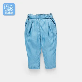 

Dinstry new baby spring and autumn casual trousers girls solid color boys spring pants