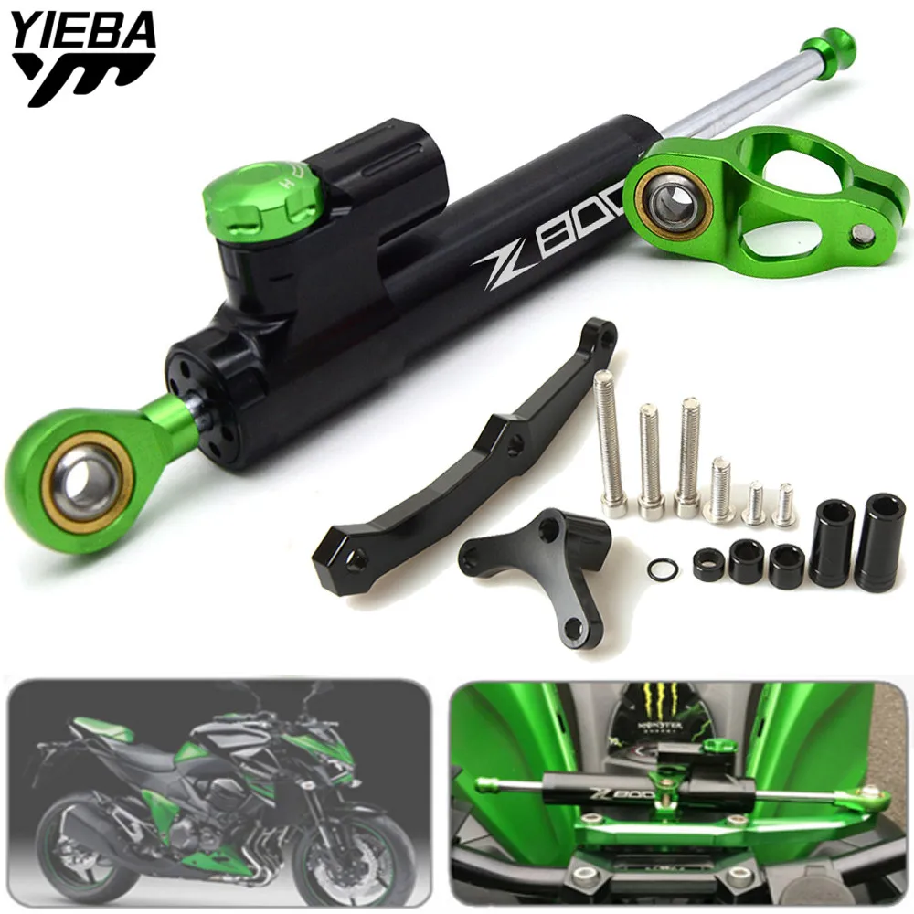Motorcycle Stabilizer Damper Complete Steering Mounting Bracket Kit LOGO For KAWASAKI Z800 Z 800 2013 2014 2015 2016 2017 2018